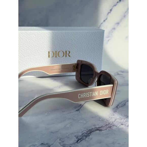 NEW Dior Pacific S1U Logo Sunglasses in Mauve Powder Pink - Picture 4 of 10
